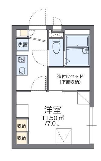 レオパレスTWINKLE(1K/2階)の間取り写真