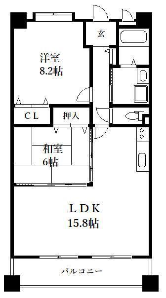 R-BLDG03(2LDK/2階)の間取り写真