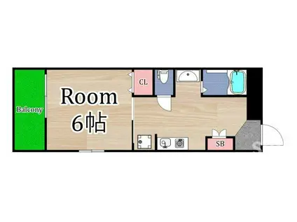 フォレスト・ロード(1K/3階)の間取り写真