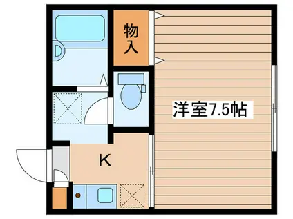 フレグランスツバキ(1K/1階)の間取り写真