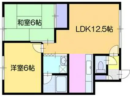 若草マンション(2LDK/3階)の間取り写真