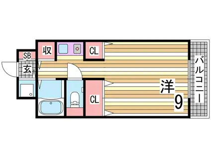 ダイニチコンストラクション(1K/2階)の間取り写真