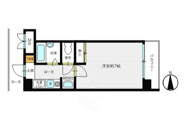 リバーパーク・北条(1K/2階)の間取り写真