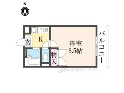 レオパレスMITOⅡ(1K/2階)の間取り写真