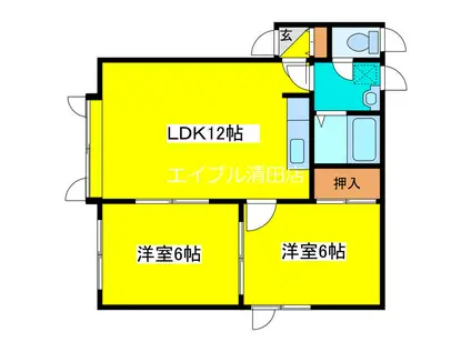 パークロード35(2LDK/3階)の間取り写真