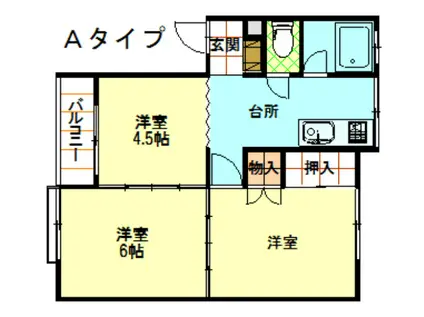 リージェンシーコート城西(3K/1階)の間取り写真