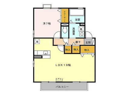 フェニックスEF(1LDK/2階)の間取り写真