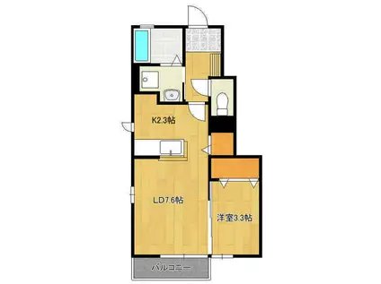 シャルマンドミール(1LDK/1階)の間取り写真