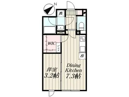 デュオメゾン池袋(1DK/4階)の間取り写真