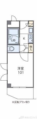 レオパレスIKEGAMI(1K/3階)の間取り写真