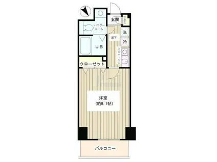 エスペラル池袋(1K/2階)の間取り写真