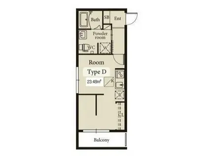 J-MAISON北戸田I(ワンルーム/2階)の間取り写真