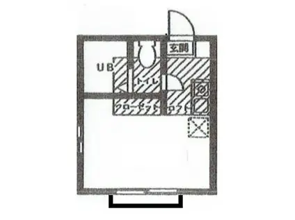 クレッセント井土ヶ谷(ワンルーム/2階)の間取り写真
