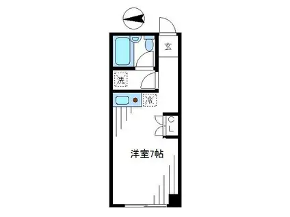 エーエスホームズII(ワンルーム/3階)の間取り写真