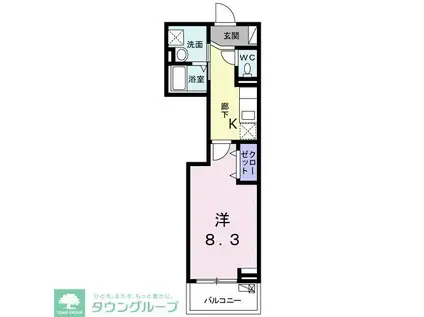 QUALISTA(1K/7階)の間取り写真