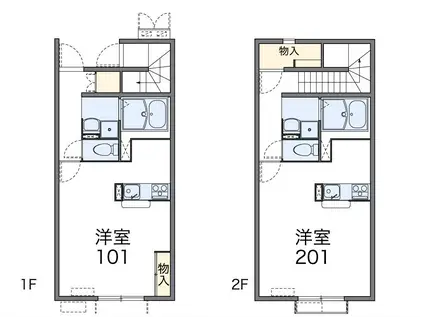 レオネクストグランデ ヤマト(1K/1階)の間取り写真