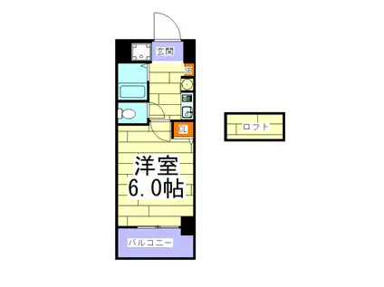 エステムコート難波ミューステージ(1K/9階)の間取り写真