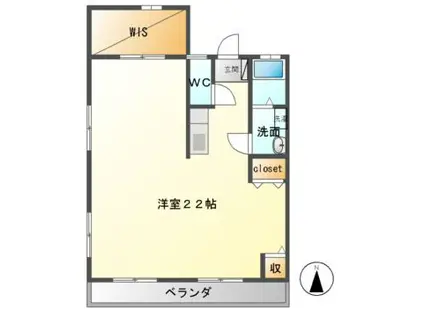 プチハウスIII(1K/2階)の間取り写真