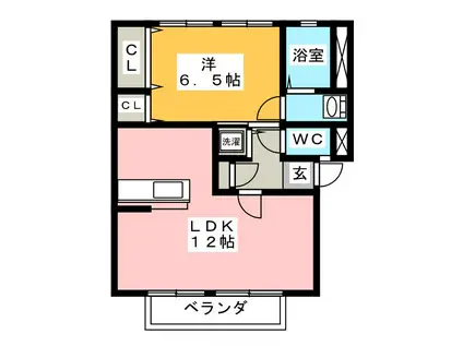 ART NOUVEAU(1LDK/1階)の間取り写真