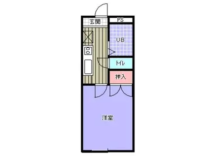 カーサ青葉(1K/2階)の間取り写真