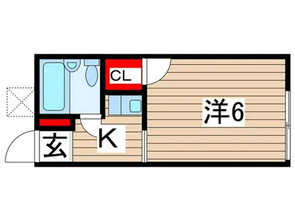 メゾン蘇我(1K/1階)の間取り写真