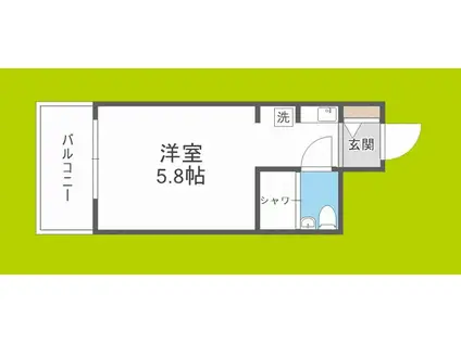 フィオーレ都島北(1K/5階)の間取り写真