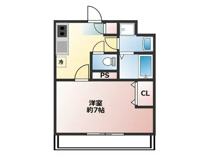 フェリーチェ(1K/3階)の間取り写真