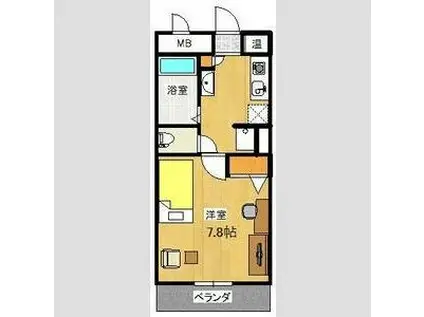 ノーブルハウス吉田(1K/6階)の間取り写真