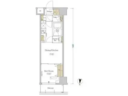 アーバネックス森下IV(1DK/5階)の間取り写真