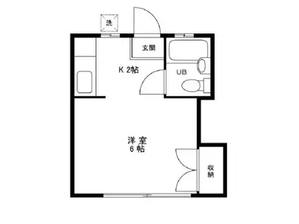 ベルシャンブル(1K/2階)の間取り写真