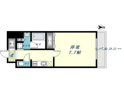 パラゴン布施駅前(1K/7階)の間取り写真