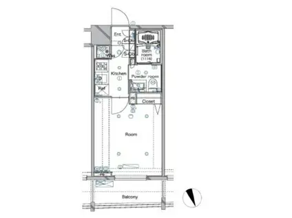 メイクスデザイン南青山(1K/9階)の間取り写真