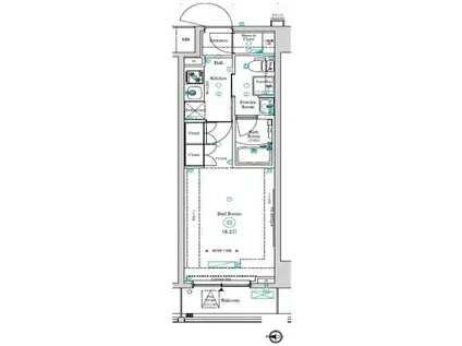 ARKMARK南千住RESIDENCE(1K/9階)の間取り写真