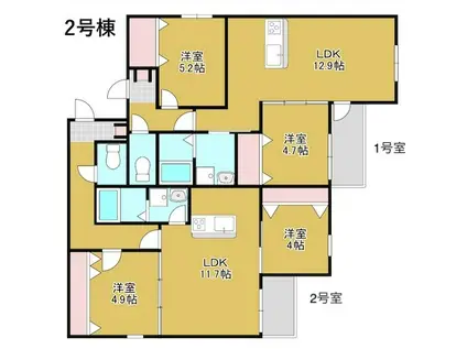 ペーナ・バリオII棟(2LDK/3階)の間取り写真