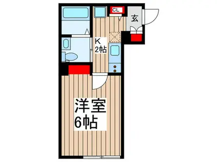 FILLE FLATS SHINSAYAMA FER(1K/4階)の間取り写真