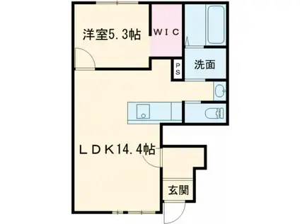 MONOQLOII(1LDK/1階)の間取り写真