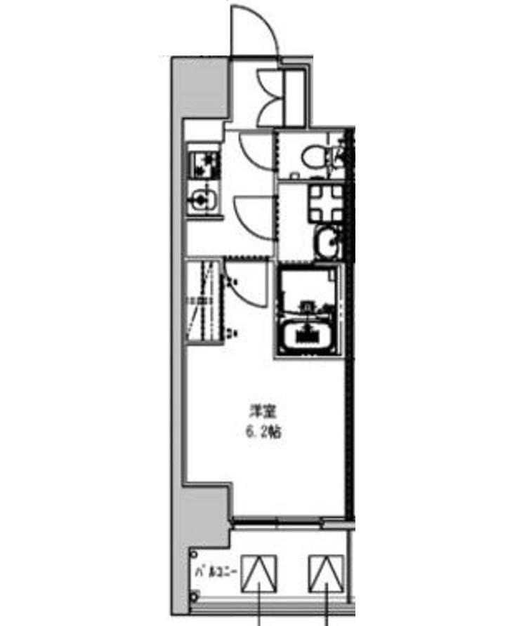 S-RESIDENCE野並駅前BROAD(1K/5階)の間取り写真