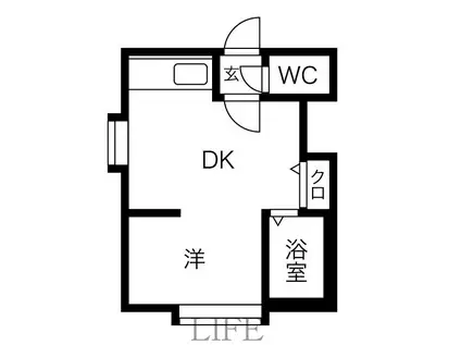 FLEUVE TG(1DK/2階)の間取り写真