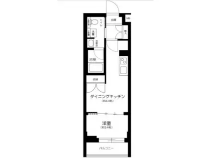 AXAS東京ウエスト練馬(1DK/2階)の間取り写真