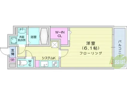 LUMIERA NAGAMACHI(1K/5階)の間取り写真