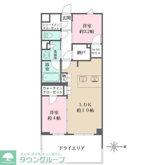 LA PERLA JIYUGAOKAII(2LDK/B1階)の間取り写真