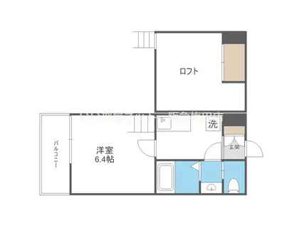 フォルトゥーナ曽根(1K/1階)の間取り写真