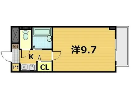 プラザ真砂(1K/7階)の間取り写真