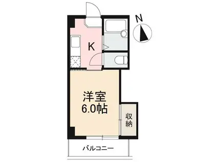 サンコート栗林南(1K/5階)の間取り写真