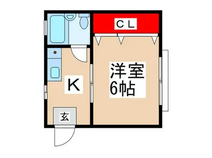 ツインハウス国立(1K/1階)の間取り写真