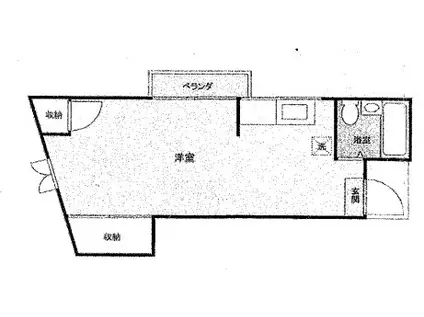 成田ビル(ワンルーム/2階)の間取り写真