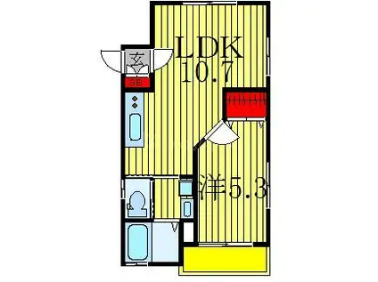 アイレガリアI(1LDK/1階)の間取り写真