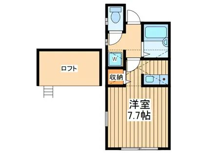 ラズベリー共和(ワンルーム/1階)の間取り写真