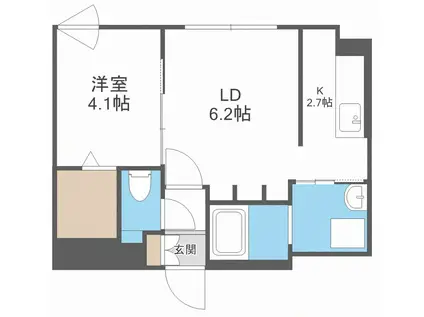 PREMIER-IST N.43(1DK/3階)の間取り写真