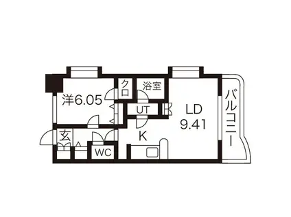 SCHON BURG 2005(1LDK/3階)の間取り写真